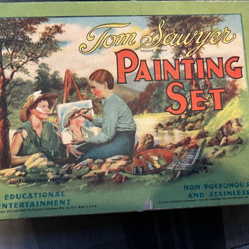 VINTAGE Tom Sawyer Paint Set